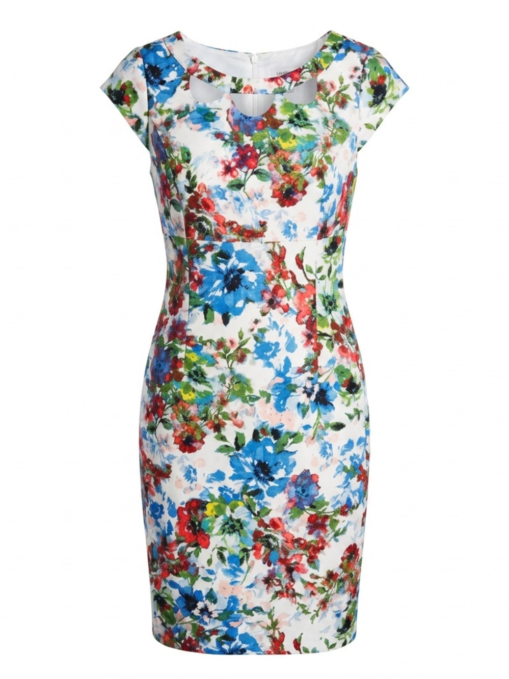 NWT Liz Claiborne women's multi color babydoll Dress Sz 6 summer office wear